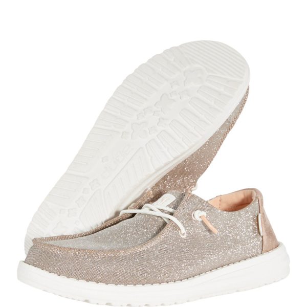 Wendy Metallic Sparkle Wide - Rose Gold